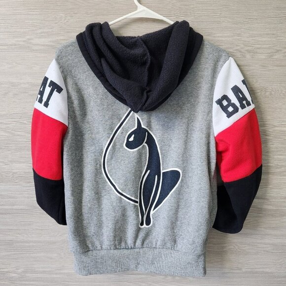 Vtg Baby Phat Y2K Cat Graphic Hoodie Jacket Gray Zip Teen Large Women Size Small - Picture 2 of 16